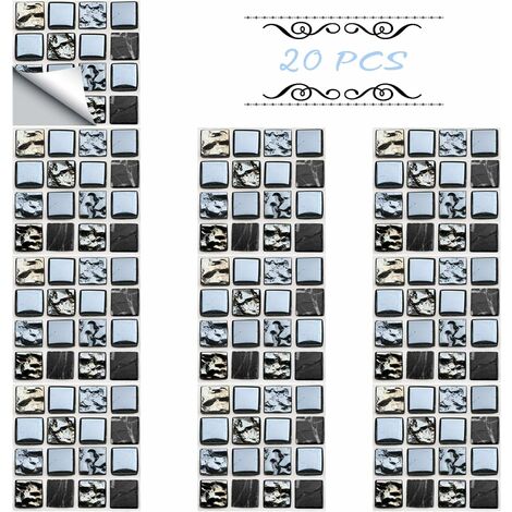 LangRay Adhesivos para Azulejos, Adhesivos para Azulejos de PVC para Pared, Adhesivos para Pared de Mosaico, Paneles de Pared Autoadhesivos, Calcomanías de Pared Impermeables, Decoración de Cocina, Do