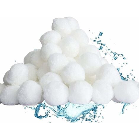 LangRay Balles Filtrantes, 700g Boules de Filtre de Piscine, Billes Filtrantes, Média Filtre à Fibres pour Piscine Filtres à Sable Filtrage de l'eau, Filtre pour Piscine