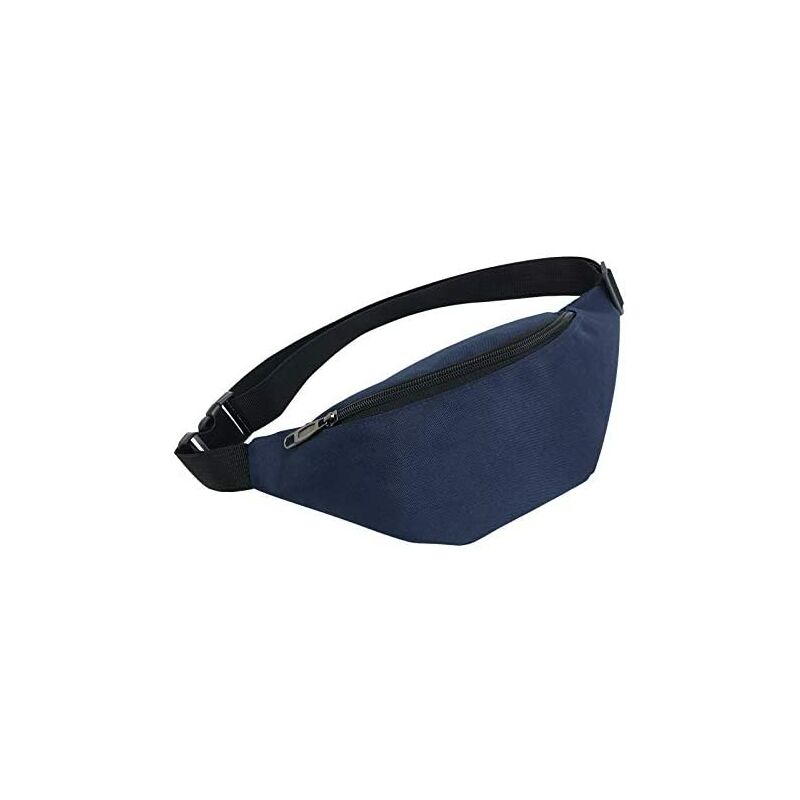 

Basic Fashion Belt Bag Sports Belly Swap Senderismo Riñonera 2 compartimentos Cremallera Cintura ajustable Mujeres / Hombres (azul básico)