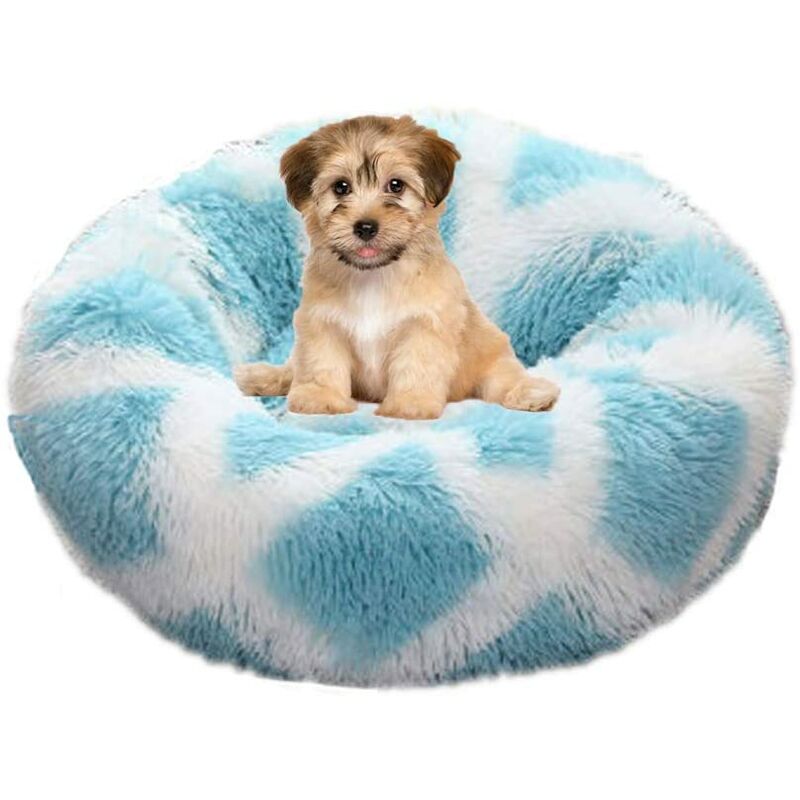 

Canasta para perros Redonda Canasta para gatos Cojín mullido para cama para mascotas Suave y cómodo, cálido, impermeable, antideslizante y lavable