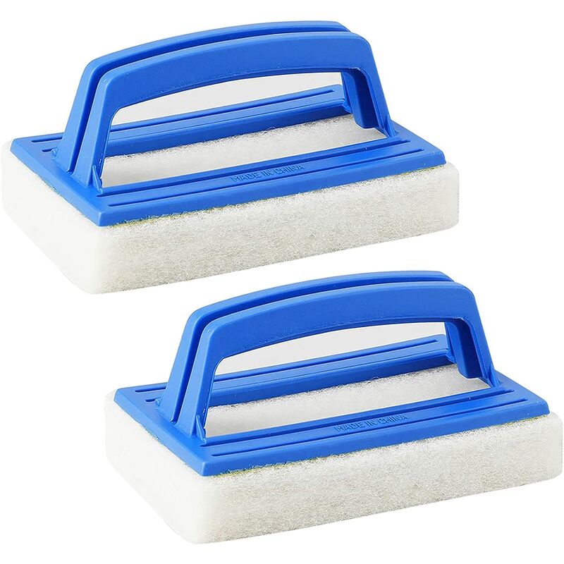 

LangRay Cepillo para piscina de 2 piezas, Exfoliante de manos para limpieza de piscinas, Cepillos de esponja para piscina, Cepillo de plástico para