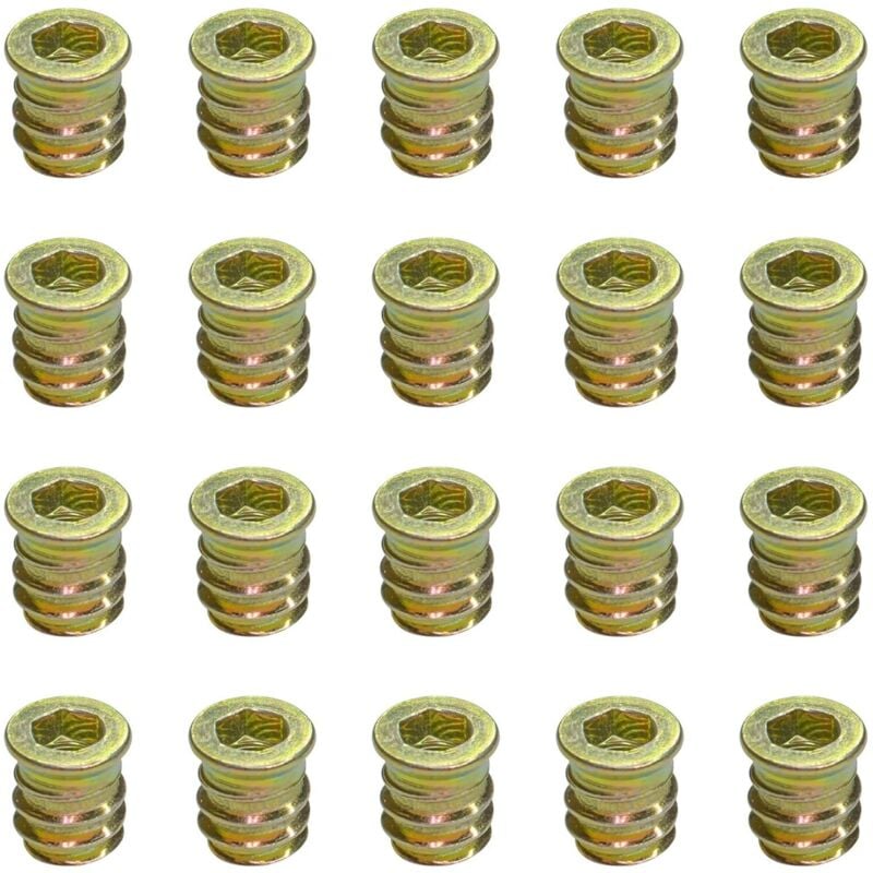 Confezione da 20 Dadi Filettati per Mobili in