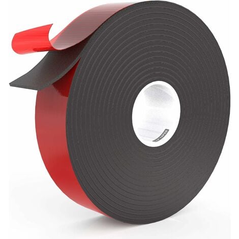 LangRay Double Sided Foam Tape 2.5cm x 15m Multiple Sizes Automotive Car Trim Tape Filler Mounting Gaps Adhesive Exterior Interior Weather Resistant