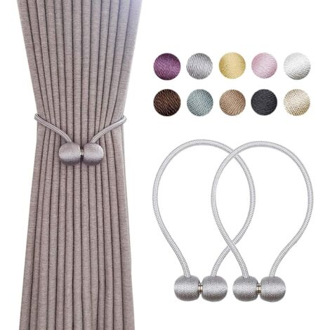 Langray – Embrasse de rideau aimantée 40 cm – Plastique et fil de polyester – Pour décoration moderne à la maison et au bureau