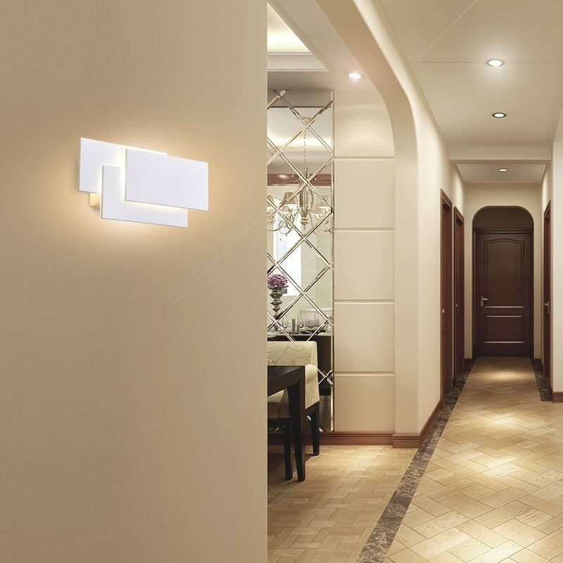 LangRay Indoor Wall Light, Modern LED Wall Light White 24W, IP20, Non Dimmable, Design Aluminum Decorative Lighting Light for Bedroom Corridor Living