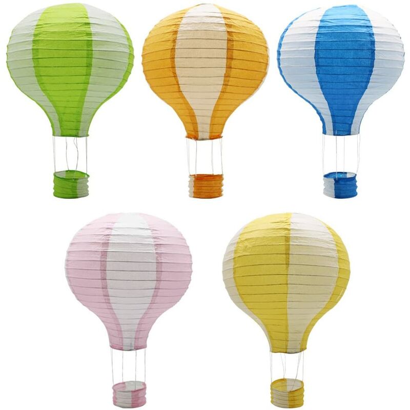 

Juego de farolillos de papel para colgar globos aerostáticos, decoración de fiesta, cumpleaños, boda, fiesta de Navidad, regalo, 12 pulgadas, paquete