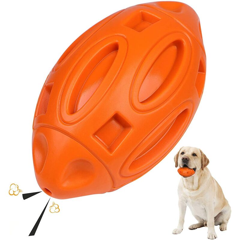 

Juguete para perros indestructible, juguete para masticar perros, pelota de goma con sonido, juguetes para perros, para perros medianos y grandes