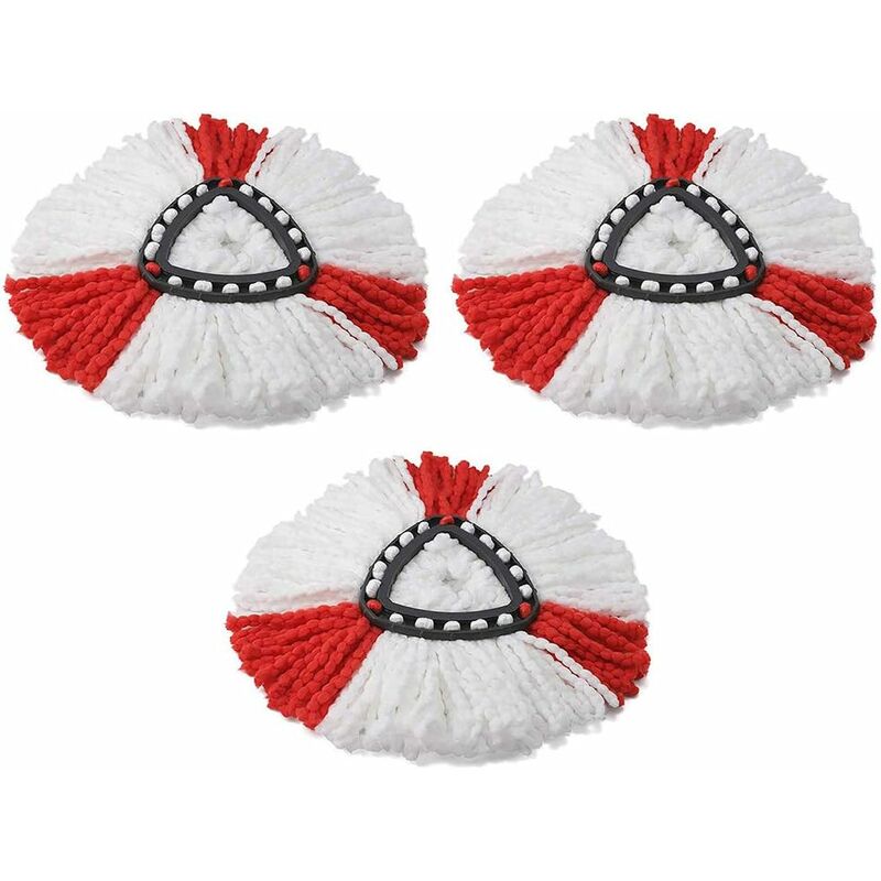 

Mopa giratoria de repuesto para fregona de microfibra, cabezales de repuesto, fregona giratoria triangular para Vileda, fregona giratoria fácil de