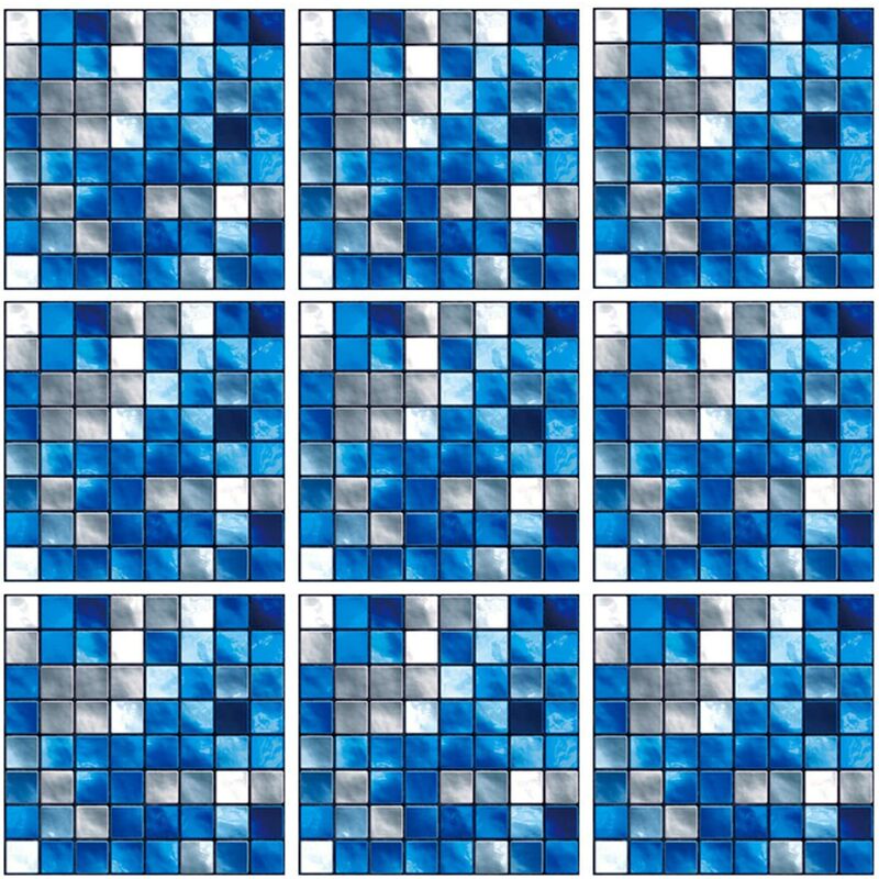 

Mosaico Adhesivos para azulejos de pared, 10 piezas de azulejos adhesivos para papel tapiz, adhesivos para azulejos de pared, papel tapiz impermeable