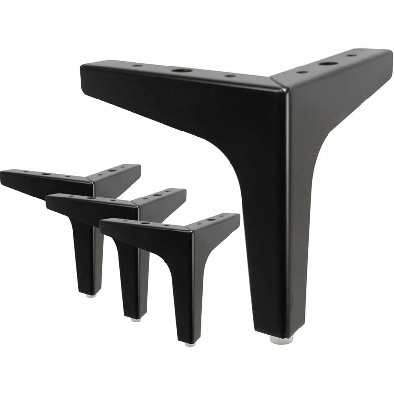 

Patas de cama de 4 piezas, patas de mesa de metal con tornillos y protector de piso para muebles de bricolaje, sofá, sillón, sofá, silla, 7 pulgadas,