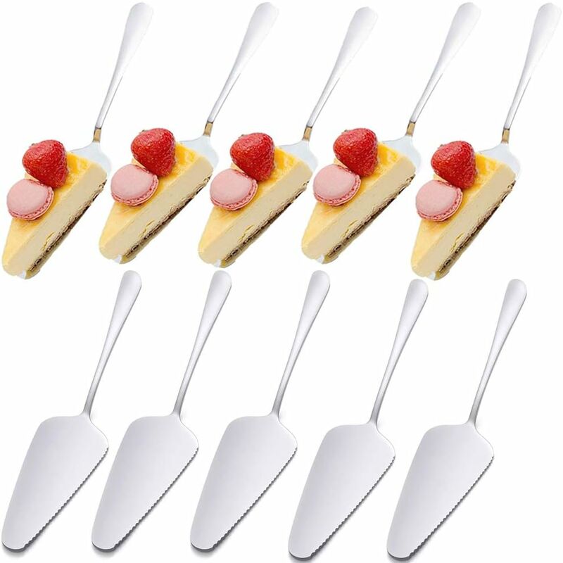 Pelle à gâteau 10 pièces, couteau à gâteau professionnel Pelle à gâteau en acier inoxydable lourd Couteau à gâteau en acier inoxydable poli pour