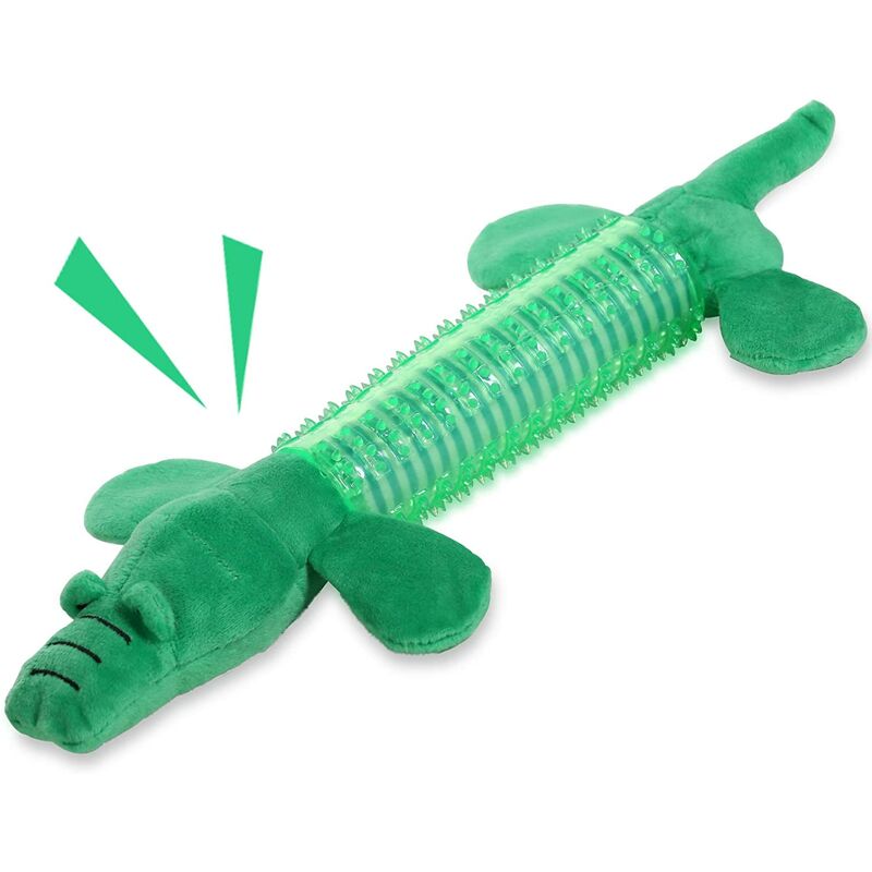 

Plush Dog Toy Squeaky Dog Toy - Cuerpo de goma indestructible para cachorros pequeños