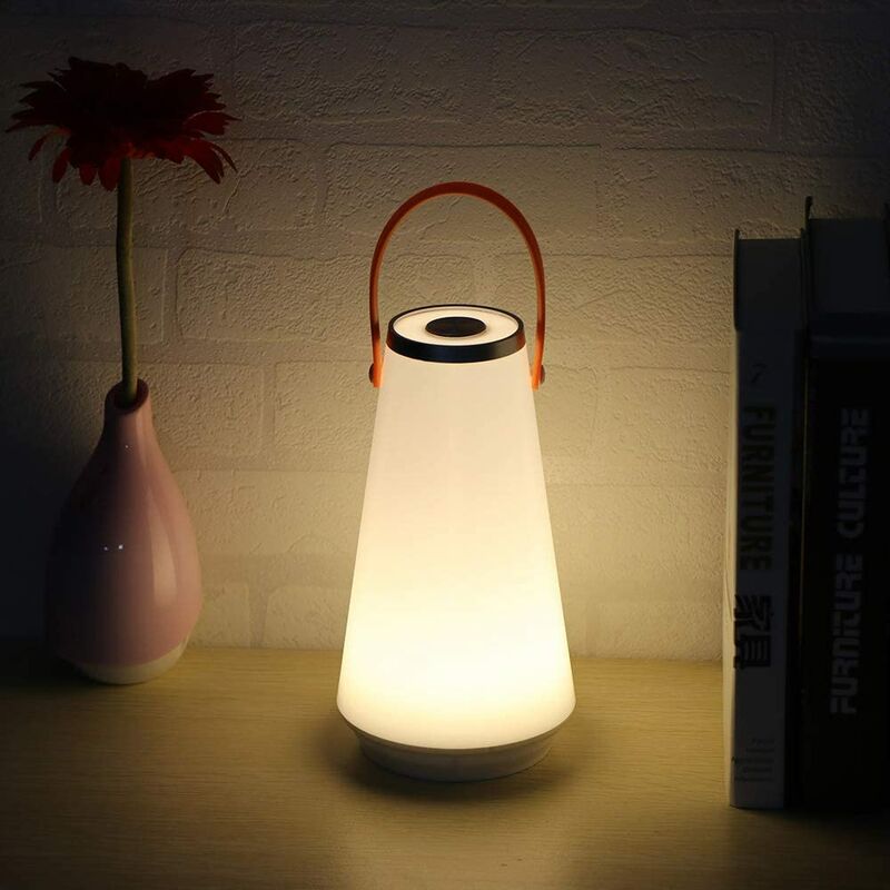 Portable LED Night Light, Beautiful Touch Emergency Outdoor Camping Bedside Table Lamp, Brightness Adjustable, USB Rechargeable (Warm White) (1 PCS)