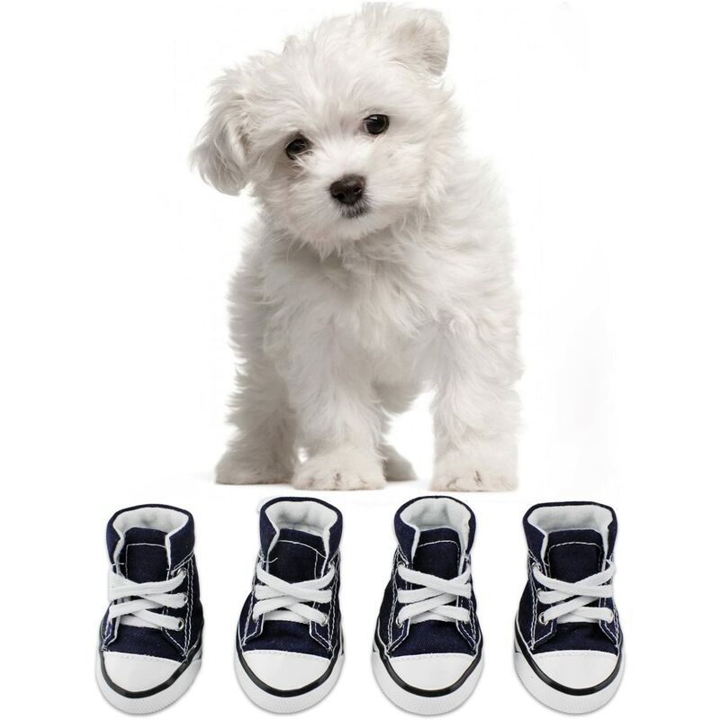 

Puppy Pet Dog Lona antideslizante Zapatos deportivos al aire libre Zapatillas Zapatillas Zapatos deportivos, suela de goma + tela interior de algodón