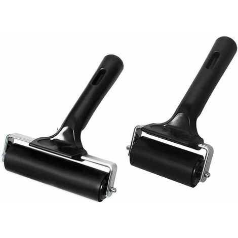 2pcs Rubber Roller Brayer Rollers Hard Rubber 4 And 2.2 Inch For Ink And  Stamping Texture Craft, Ideal Art Tools For Printmaking, Painting, Crafting