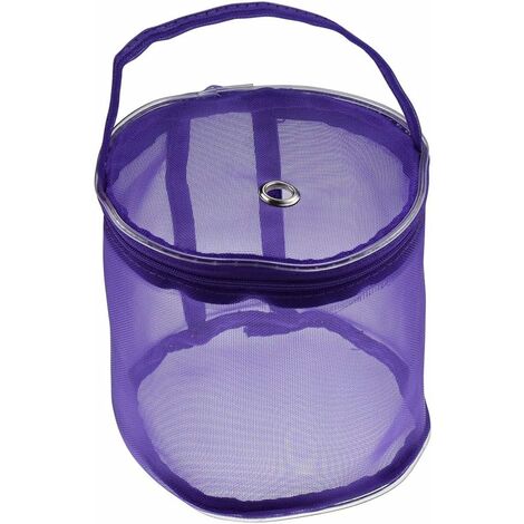 LangRay Sac fourre-Tout de Stockage de Fil à Tricoter et Sac de Rangement, Laine Tricot Organisateur Fourre-Tout Sac à Tricoter Stockage de Laine,Nylon,mauve