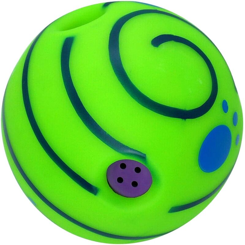 

Squeaky Wobble Ball con divertidos sonidos de risa, juguetes interactivos para perros que hacen que las mascotas jueguen ruidosamente y entrenan de