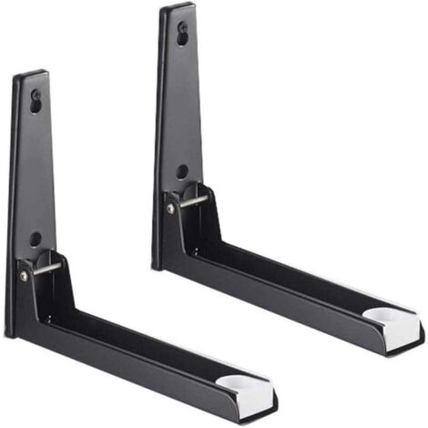 Langray – Supports muraux pour micro-ondes en acier inoxydable – Bras extensible 220-400 mm – Charge maximale 45 kg – Lot de 2 pièces