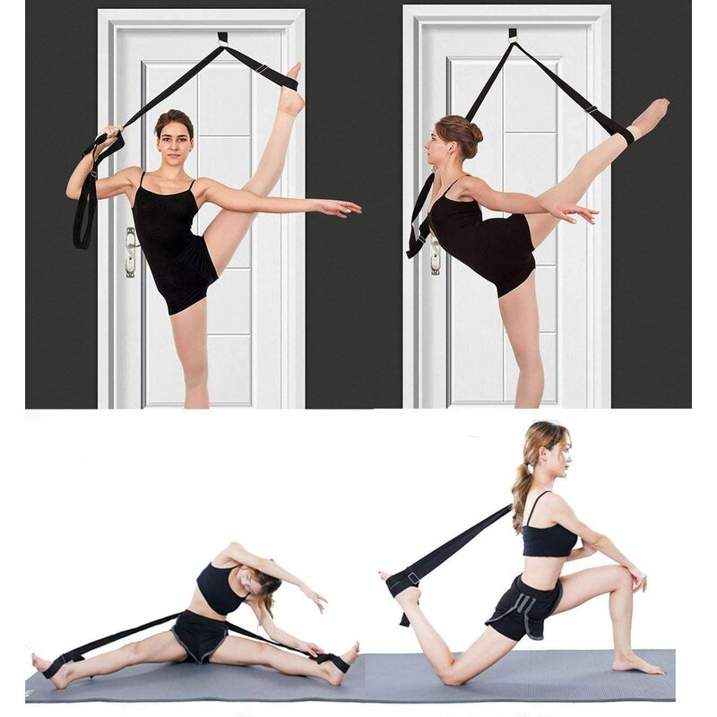 

Yoga Stretch Belt, Ballet Stretch Band Alargador Ajustable Camilla - Fácil instalación en la puerta Flexibilidad Entrenador de gimnasia Estiramiento