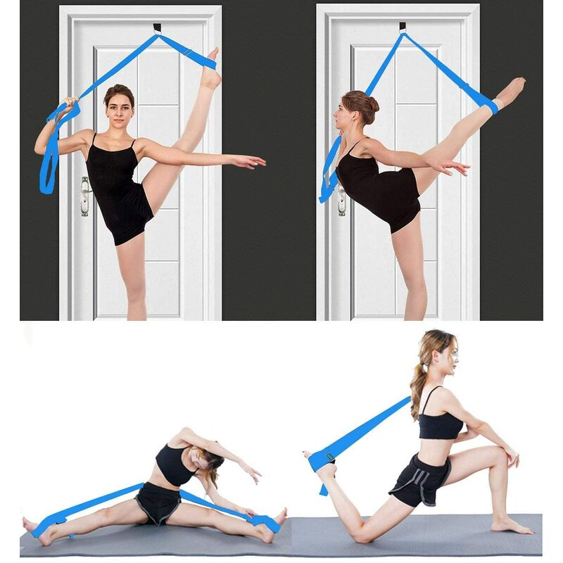 

Yoga Stretch Belt, Ballet Stretch Band Alargador Ajustable Camilla - Fácil instalación en la puerta Flexibilidad Entrenador de gimnasia Estiramiento