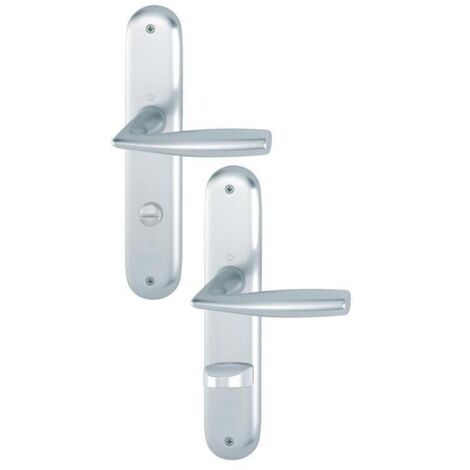 Langschildgarnitur Vit.1515/273P Alu.F1 SK/OL 78mm DIN L/R HOPPE
