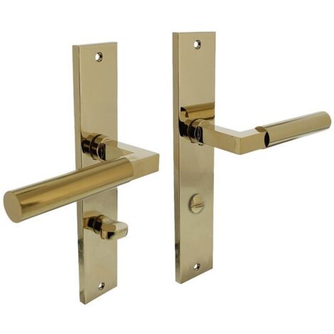 Langschildschildgarnitur Baustil Alu.F3 MS WC 72mm DIN L/R INTERSTEEL