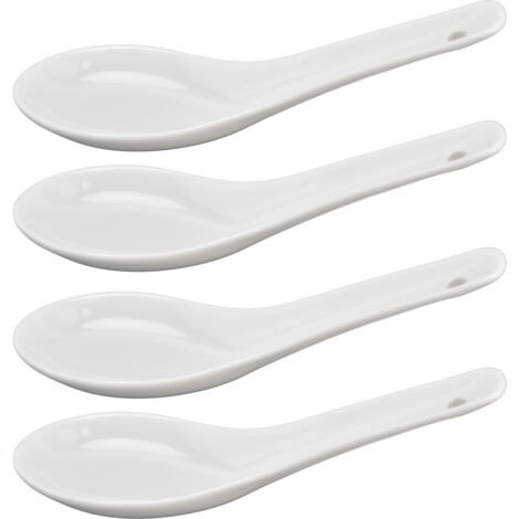 Langstieliger Keramiklöffel, elegantes und minimalistisches Design für Suppen