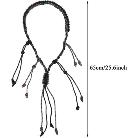 Lanière de Chasse en Paracord Nylon pour Appeaux Canards et Oies, Portable et Camouflage (Noir+CP)