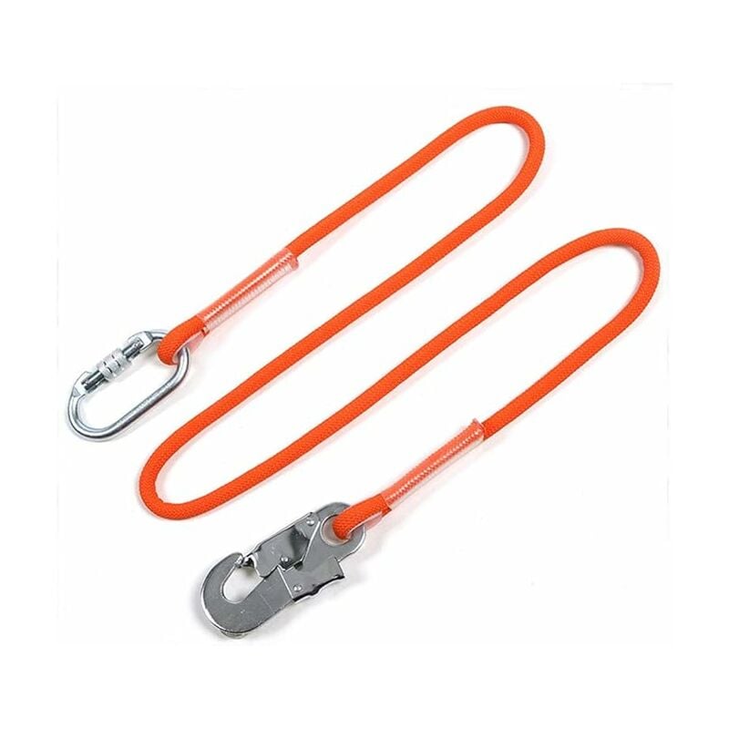 Lanière de sécurité professionnelle en nylon avec crochet - harnais d'escalade de haute résistance et anti-chute (3m)