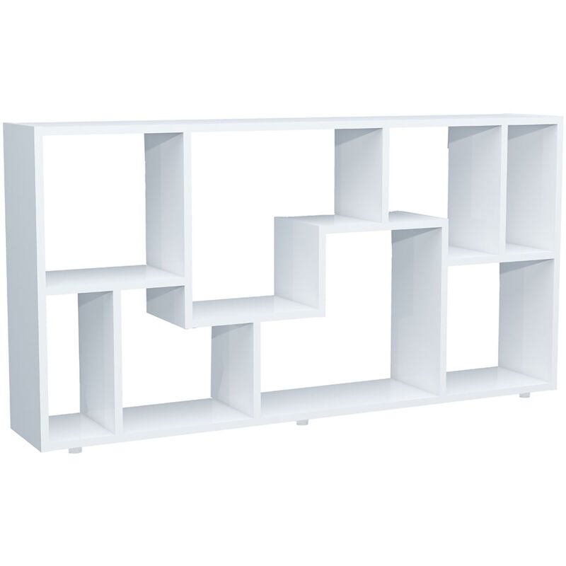 Lanisa bibliothèque 8 tablettes blanc.