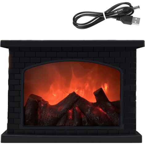 Lanterna a LED effetto camino, caminetto da tavolo con effetto fiamma, caminetto elettrico decorativo 3D realistico, luce d'atmosfera. Può essere utilizzata anche in molti altri ambienti, come le came