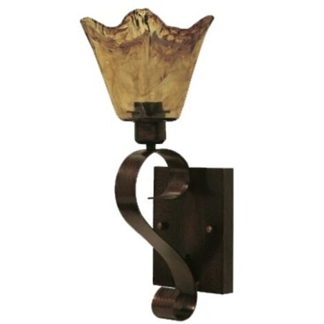 Lanterna a muro in metallo per interno Bronzo Anticato E27 Mediterraneo Lampedusa Garden Deluxe Collection