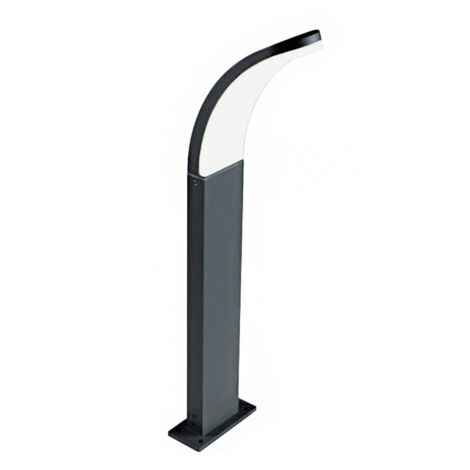 Lanterna a paletto "Virgola" lampada da esterno in alluminio h 62,5 cm