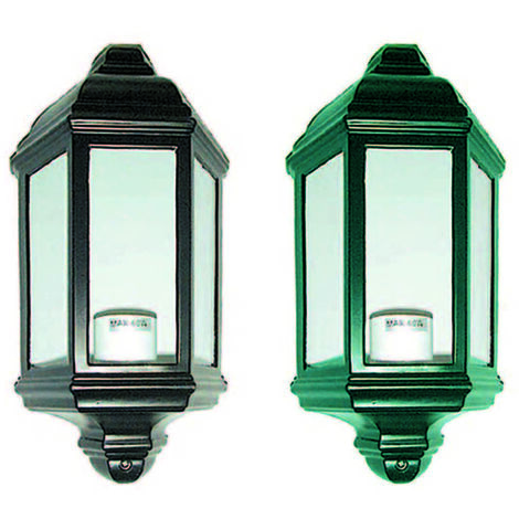 Lanterna a parete modello londra - 60w ip44 mm.176x100x360h. colore nero