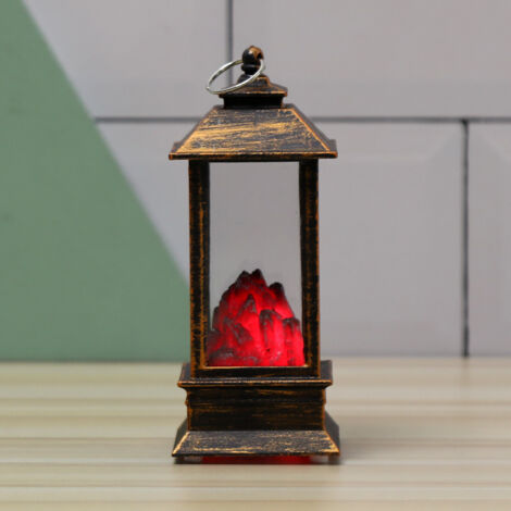 Lanterna a vento piccola di Halloween, lampada a fiamma, lampada a olio, lampada a candela, ornamenti luminosi