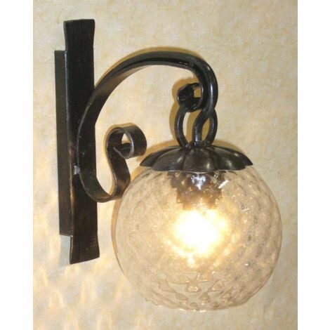 LANTERNA APPLIQUE PLAFONIERA MARGHERITA FERRO BATTUTO CRUCCOLINI LAMPADA LAMPADE