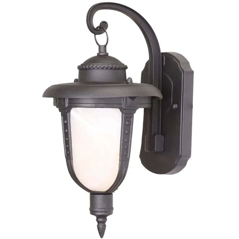 Lanterna Applique stile Vintage in Ferro Battuto da Muro grigio