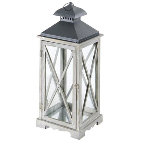 Lanterna Arles grigia cm 32 x 32 x 90