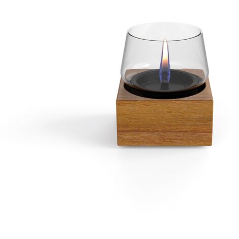 Lanterna Candela Poppy 14 Natural Oak da tavolo ricaricabile con  liquido TenderFuel