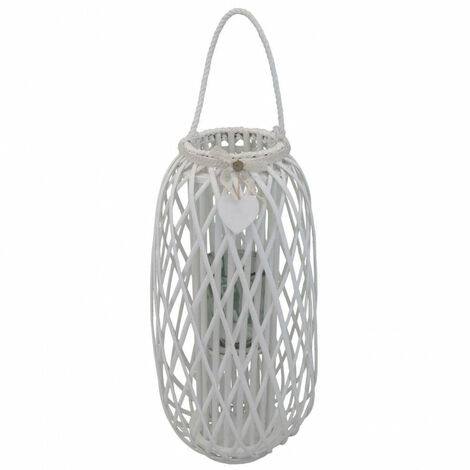 Lanterna Caroline   in Vimini Bianco