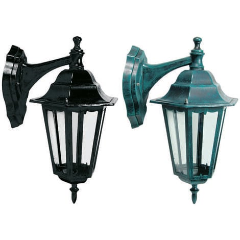 Lanterna con braccio superiore  modello berlino - 60w ip44 mm.215x325h. colore nero