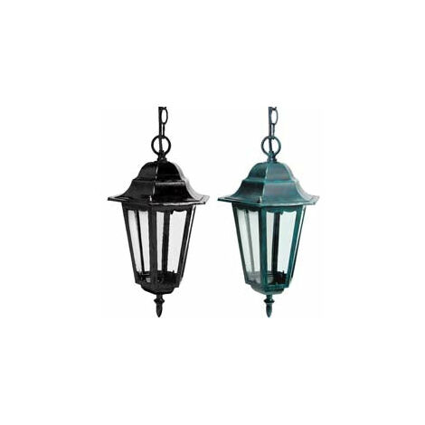 Lanterna Con Catena - Mod. Berlino - Specifiche: 100w IP44 - mm 230x230x1026h - colore nero