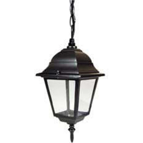 LANTERNA CON CATENA MODELLO NEW YORK  - 60w IP44 mm.150x150x970h. colore nero