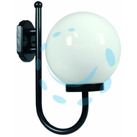 LANTERNA CON SUPPORTO A "U" MODELLO SFERA NERO