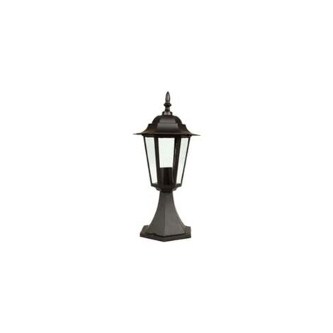 LANTERNA CON SUPPORTO DA APPOGGIO MODELLO BERLINO  60w IP44 mm.192X192x375h. colore nero    SYNTESY