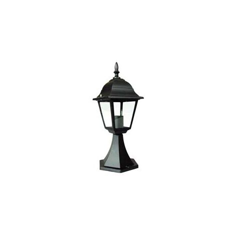 LANTERNA CON SUPPORTO DA APPOGGIO MODELLO NEW YORK  60w IP44 mm.150x150x412h. colore nero    SYNTESY