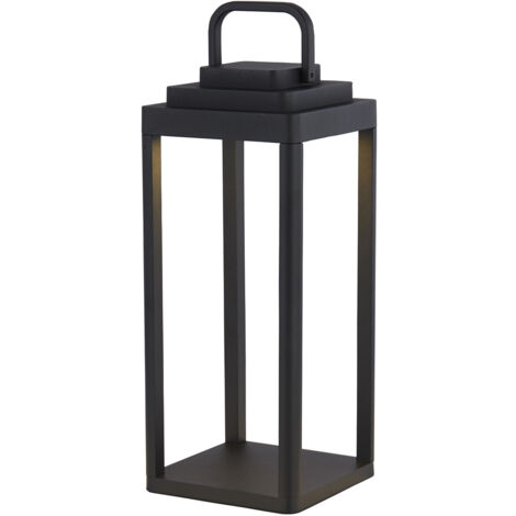 Lanterna Contemporaneo Portabello Alluminio Nero Led 2W 3000K
