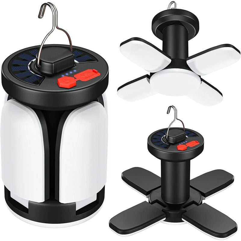 Lanterna da campeggio a luce solare a led con 6