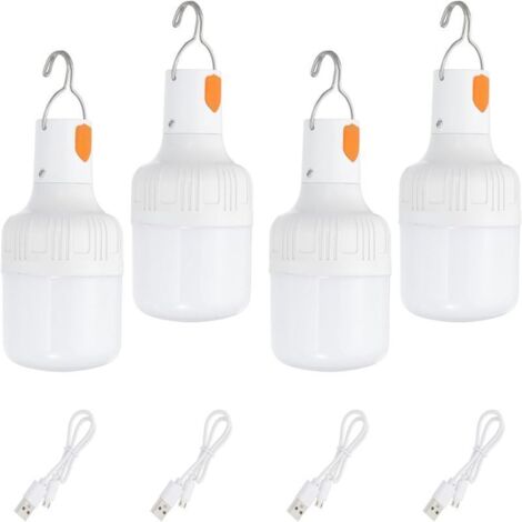 Lanterna da campeggio, set di 4 lampade a LED ricaricabili per tenda – portatili