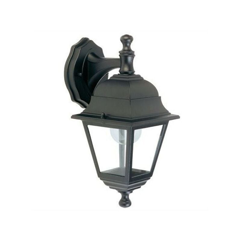 Image of Bricoshop24 - Lanterna da Esterno Lampione a Parete da Giardino Nera Lampada da Muro Alluminio